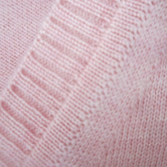 Kirkland Signature Womens L Heather Pink 100% Merino Wool V Neck Sweater Italy - Picture 5 of 11